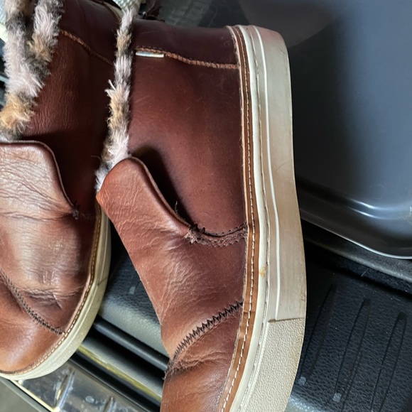 Toms quarter boots, brown leather womens size 9 - Picture 4 of 5